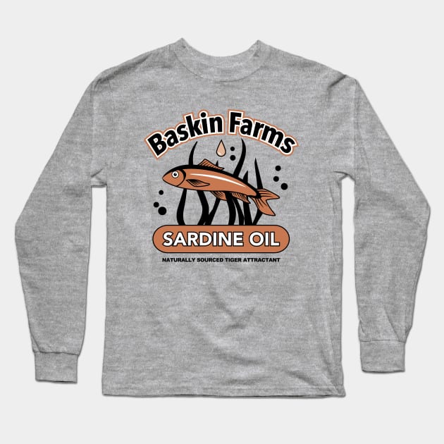 Baskin Farms Sardine Oil Long Sleeve T-Shirt by DesignCat